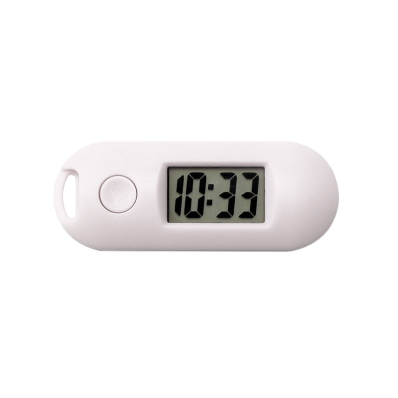 Mini Portable Silent Digital Electronic Clock for student Exam Study Library Y4QC: white