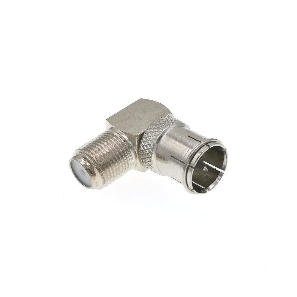 Quick Fit F Connector Male Right Plug To Female Adapter - Push On RF Coaxial