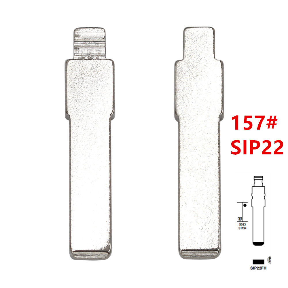 10x Metal Ongeslepen Flip Sleutel Blad - Voor Fiat Punto Ducato Panda Idea - KD Xhorse VVDI JMD Compatibel