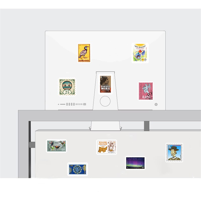 50 PCS Retro Stempel Stickers Speelgoed Reizen Landmark Building Poststempel Verzendkosten Decals Sticker voor DIY Koffer Gitaar Auto Bike Laptop