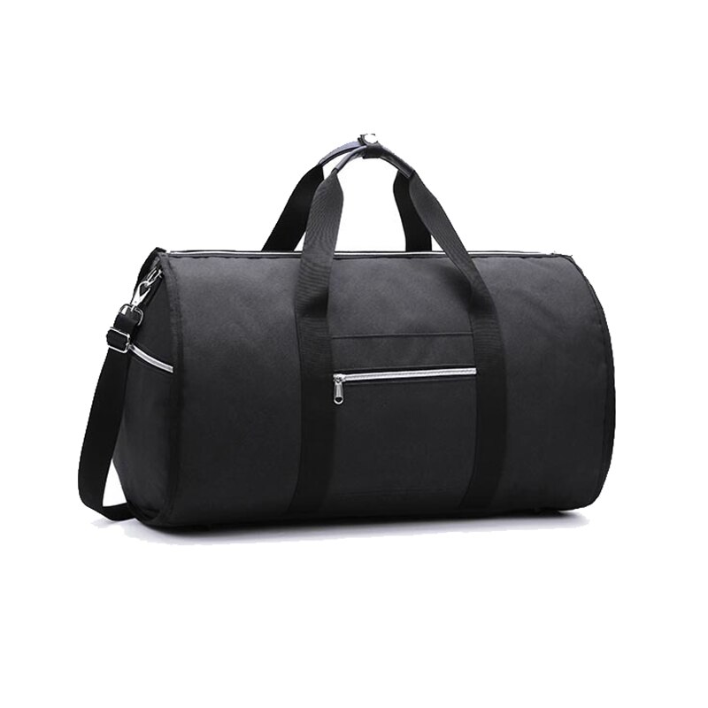 Convertible 2 in 1 Garment Bag with Shoulder Strap, Luxury Garment Duffel Bag for Men Women Hanging Suitcase Suit Travel Bags: Black