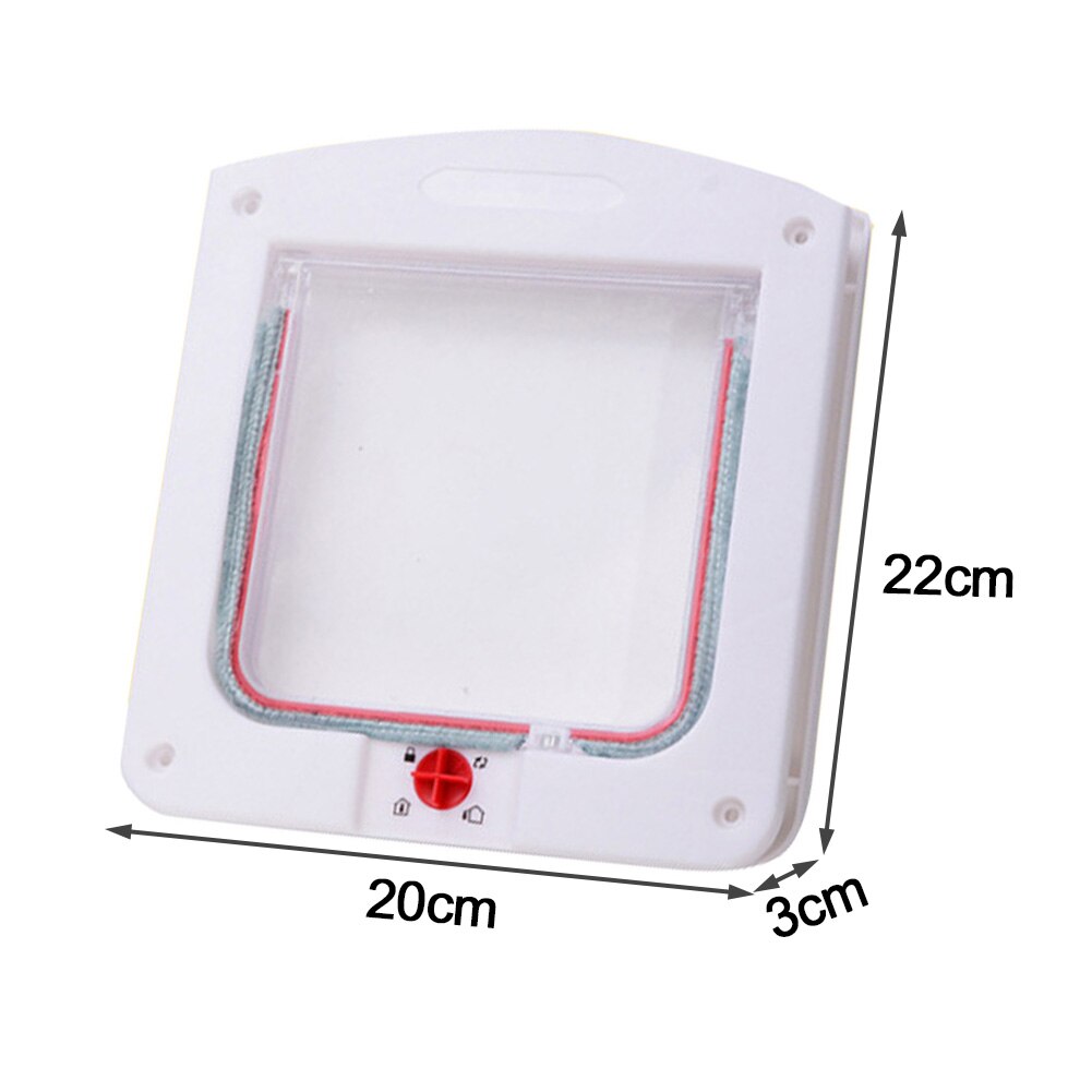 Flap Door Gate Pet Cage Out Of Durable 4 Way Adjustable Animals Dog Security Lockable Cat Protective PP