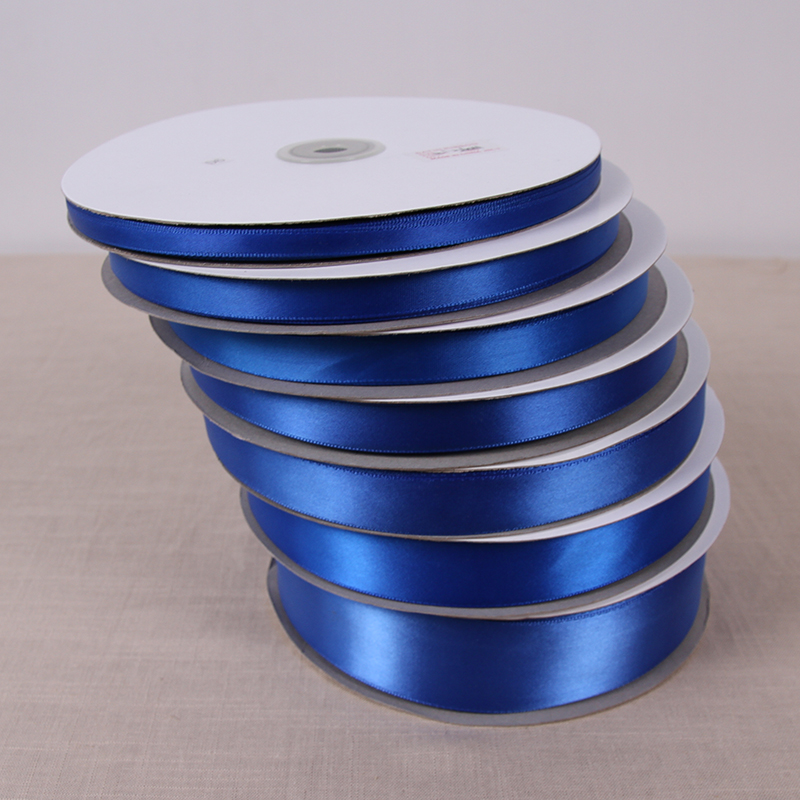 Fita de cetim azul royal, 25 jardas, 6mm-50mm, material de embalagem, faça você mesmo, arco, artesanato, decoração de festa de casamento, embrulho de presente, suprimentos para scrapbooking