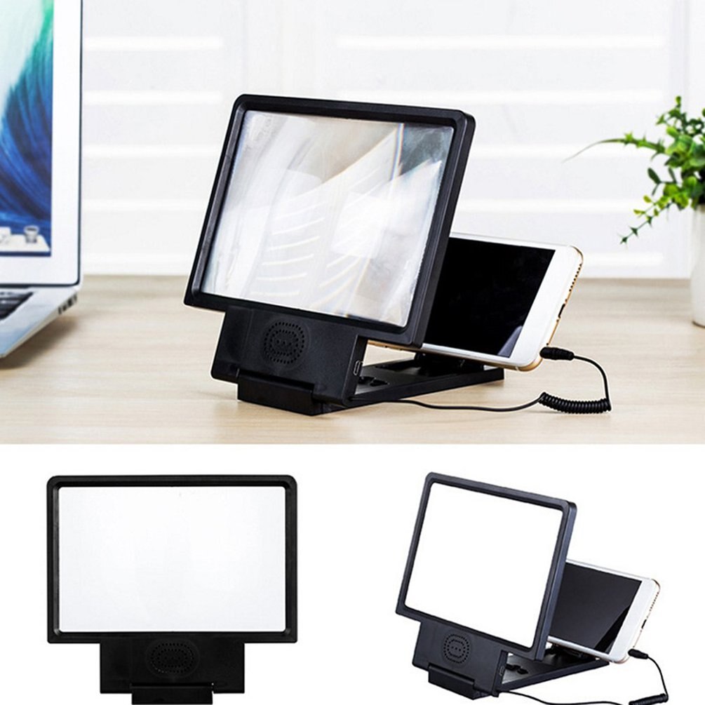 3D Eye Protection Mobile Phone Magnifying Glass Screen Amplifier Video Amplifier With Speaker Audio Bracket