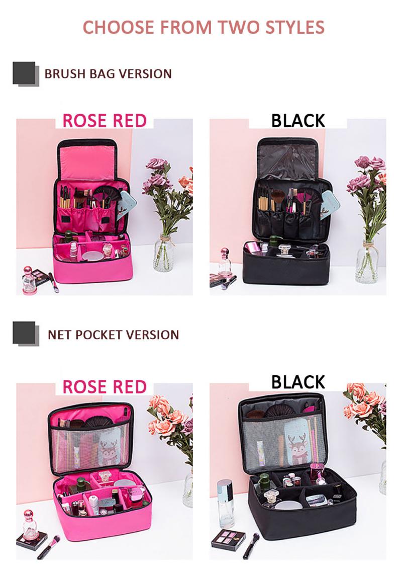 Partition Storage Large Cosmetic Case Makeup Storage Bag Makeup Handbag Travel Make Up Organizer Cases Beauty Kit