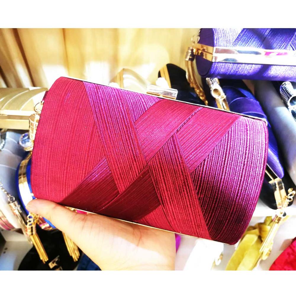 Billiger Red weave tasche hochzeit geldbörse Wristlets quasten handtaschen Kupplung Tasche Damen abend taschen: Wine