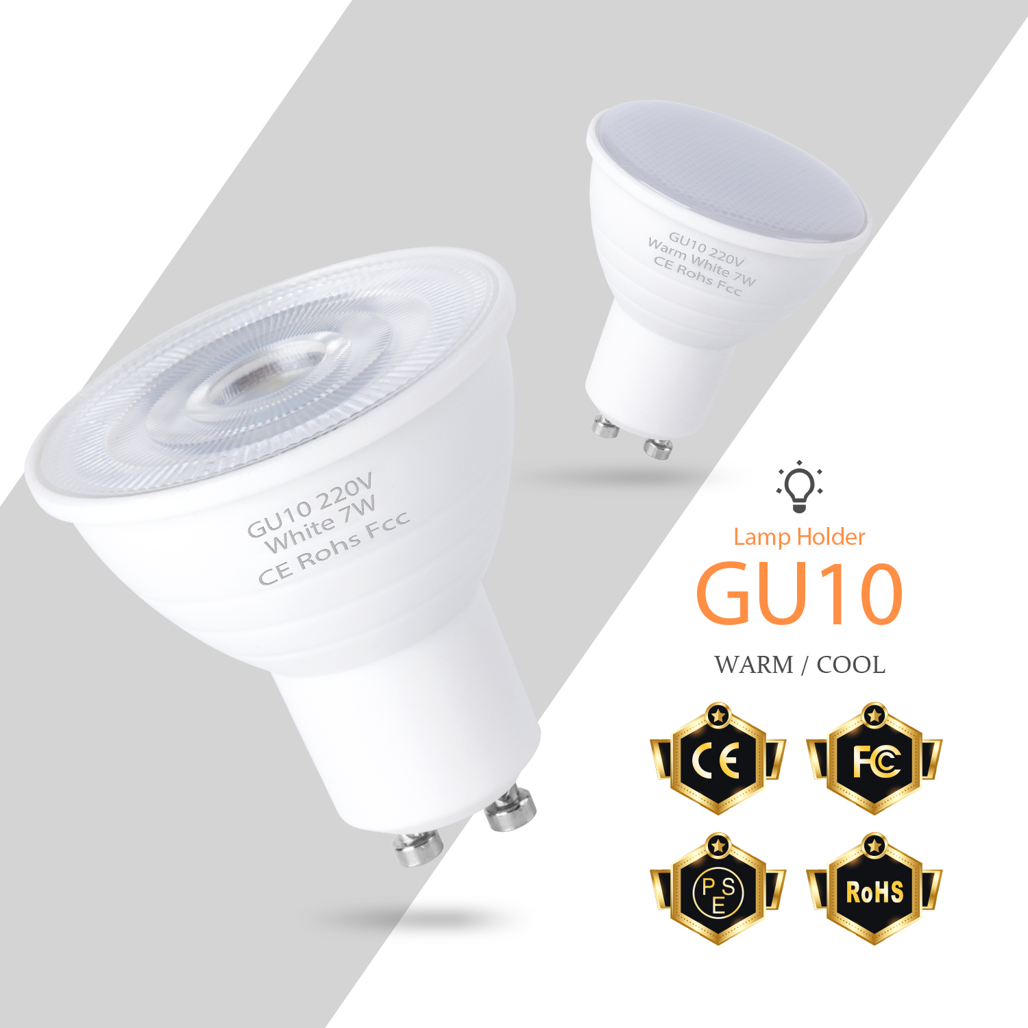 GU10 LED 220V Strahlerlampe Herr16 Maislampe 240V Lampada SMD2835 Bombillas 5W 7W Energiesparende LED-Birne für Zuhause Wohnzimmer