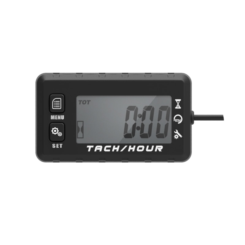 Hour Meter Digital Inductive Tachometer LCD with for Gasoline Engine ATV UTV Chainsaws Outboards Motor ATV Marine Generator