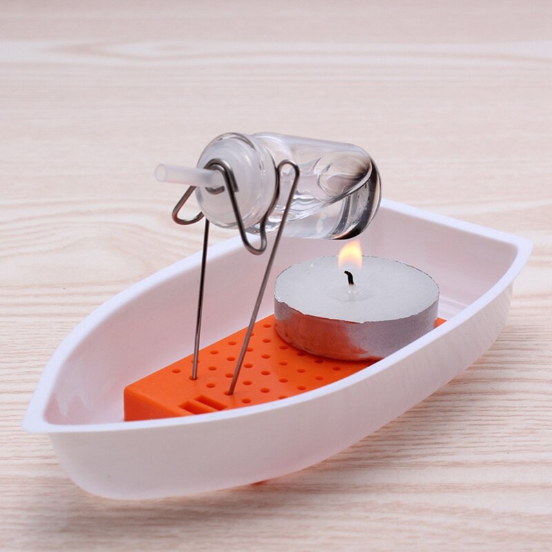 Candle Powered Steam Boat Kid Science Physics Experiment Toy for Physics Experiment School Teaching Aids