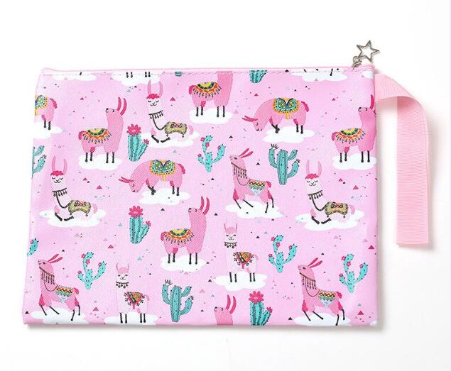 Vrouwen make-up tas handtas leren envelop portemonnee dames toilettas strand waterdichte wassets tas case dag clutches: Roze