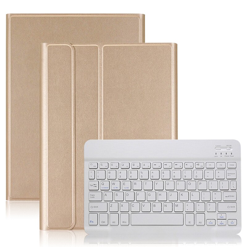 Bluetooth keyboard case For Samsung Galaxy Tab A 8.0 T290 T295 T297 SM-T290 SM-T295 wireless keyboard tablet cover: Gold
