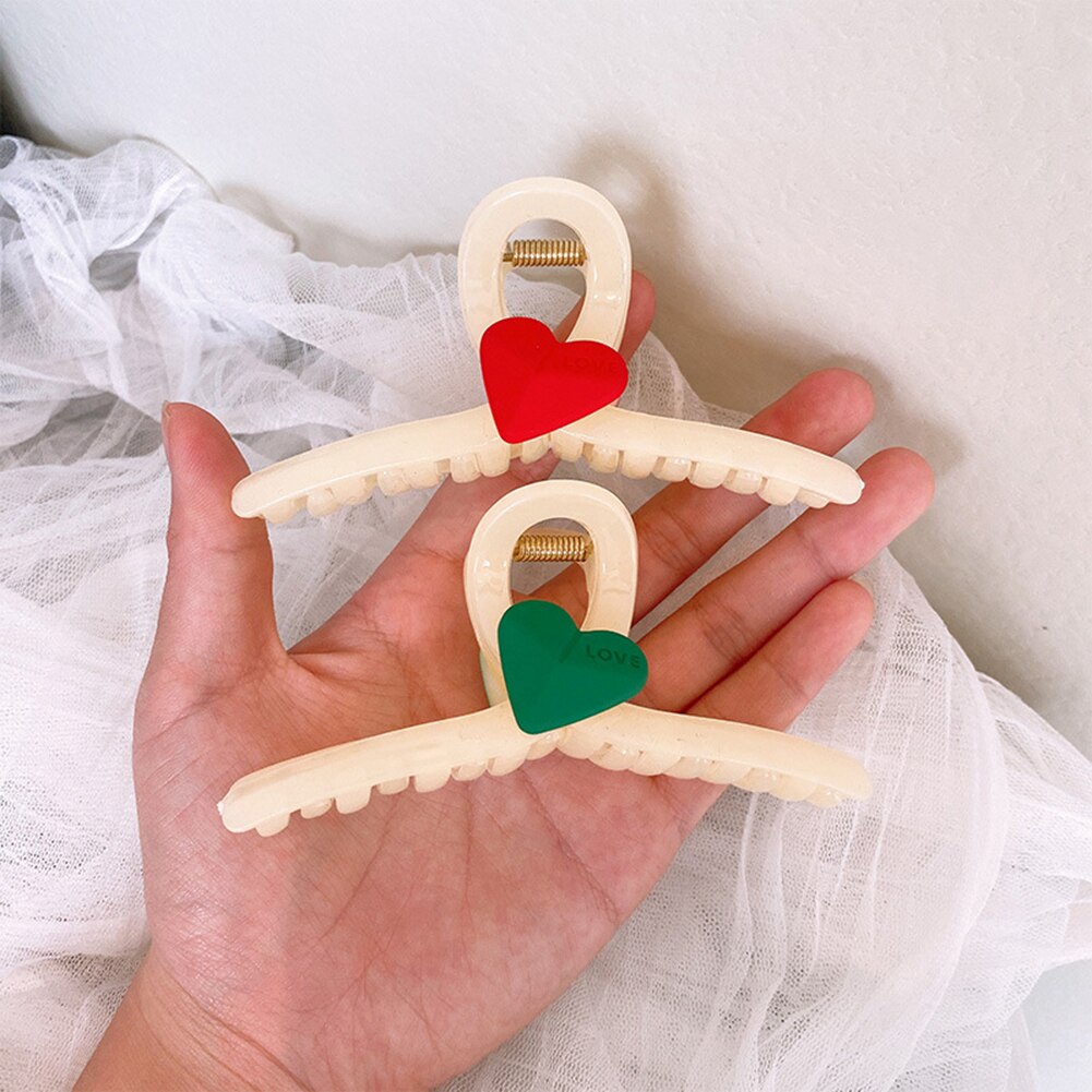 Pinzas acrílicas para el pelo para mujer, pinzas para la parte posterior de la cabeza, Color caramelo, corazón, accesorios para el cabello, 2022