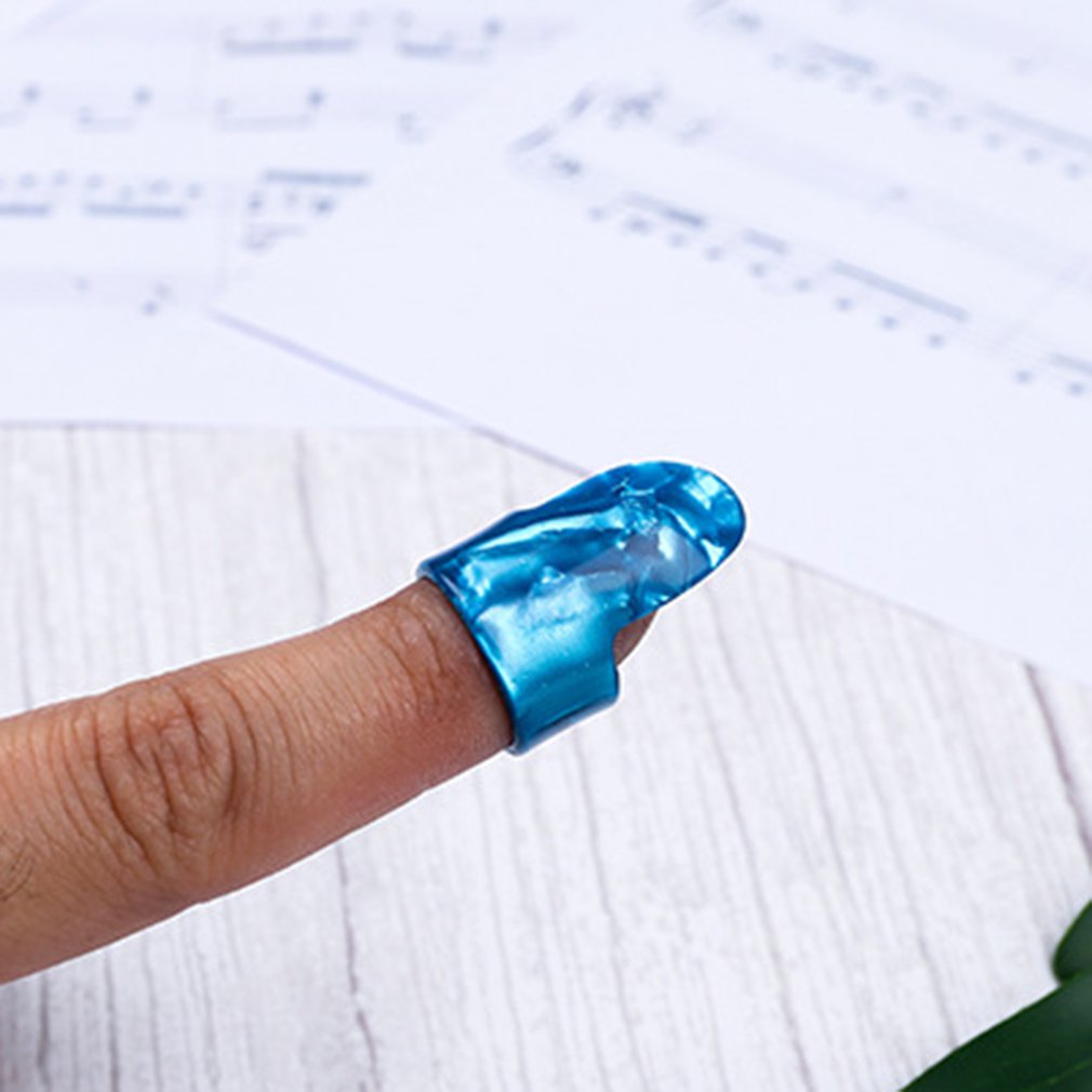 Púa de guitarra para dedo pulgar, púas de tubo de guitarra, púas para pulgar, accesorios de guitarra eléctrica, Color aleatorio
