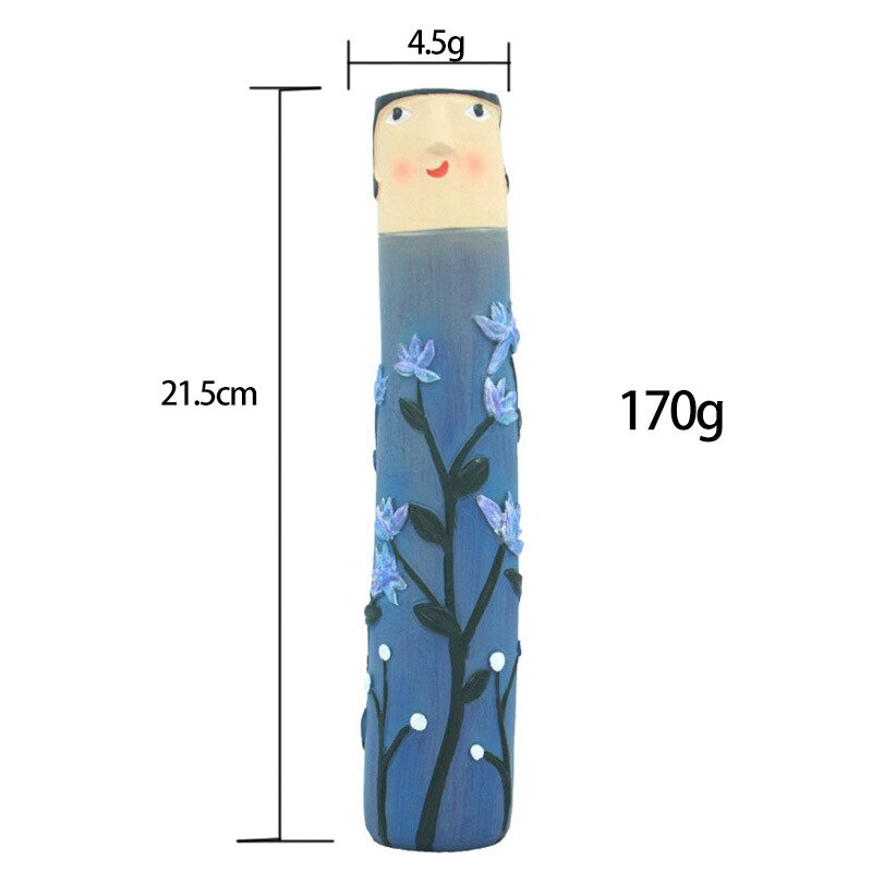 Vasi di gemme di famiglia di primavera con facce Cachepot dipinto a mano colorato per decorazioni di fiori per balcone di casa soggiorno regalo di nuova casa: A