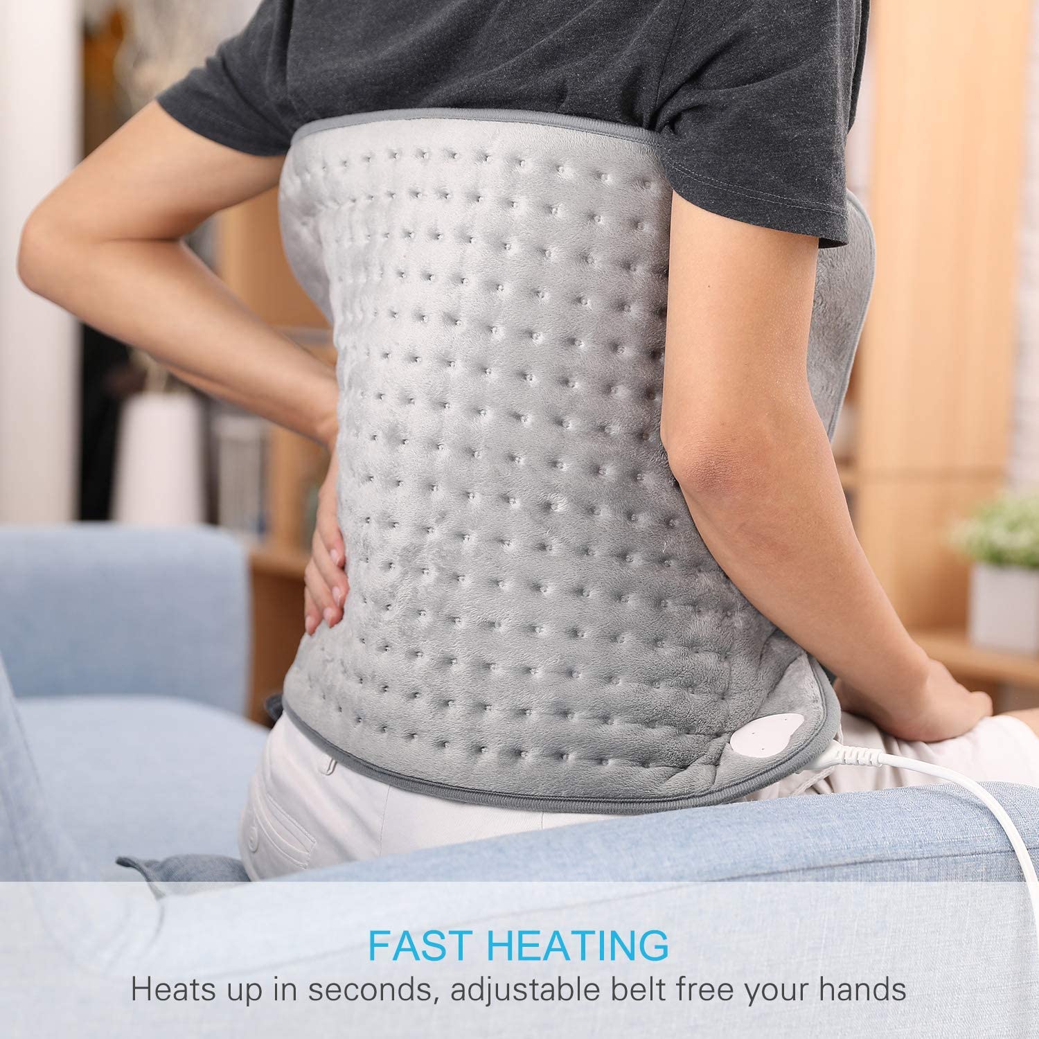 Extra Large XL King Size 30*60CM 220V Microplush Electric Heating Pad for Stomach Lower Back Pain Relief Body Warmer EU Plug