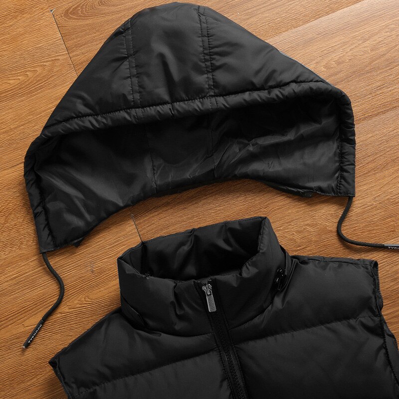 Ymwmhu-gilet d'automne sans manches pour homme, 6XL, gilet à capuche, à la , solide, grande taille, Streetwear, ample et coupe