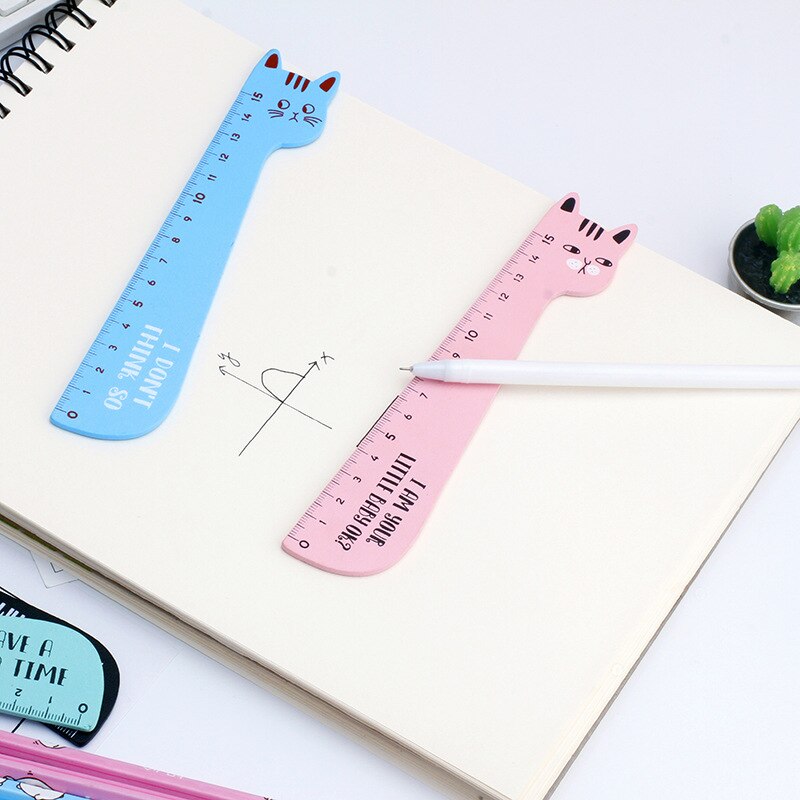 Cat Ruler Kawaii Accessories Cute Ruler Novelty Stationery Patchwork Ruler Cartoon Cute Set of Drafting Rules School Supplies