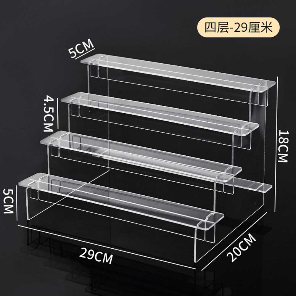 Transparent Shelf Organizers Display Stand Holder Figures Collectibles Storage Rack Perfumes Doll Removable Accessories: PURPLE