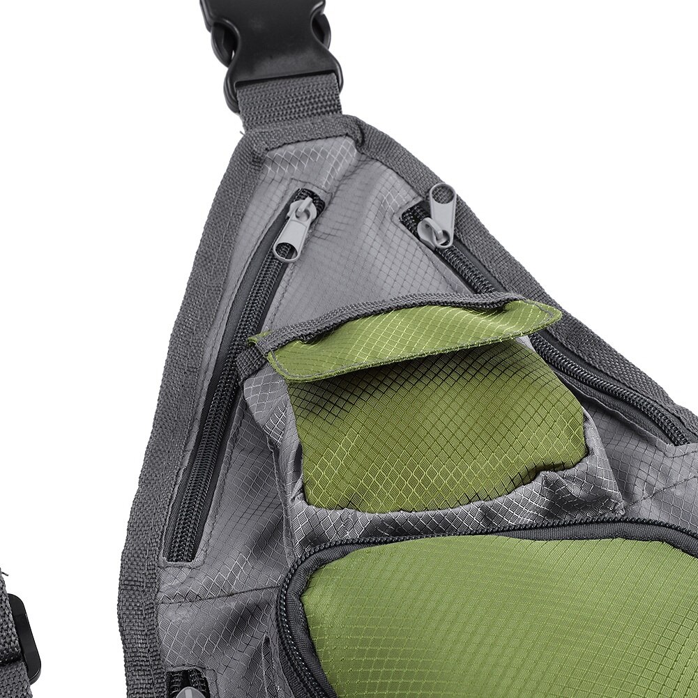 Fishing Vest Padded Neck-Strap With D-Ring Net Breathable Mesh Vest Summer Outdoor Multi-Functional Quick-Dry Fly Vest