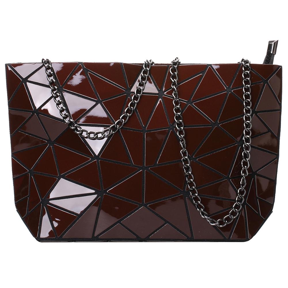 Vrouwen Keten Schoudertas Sac A Main Tas Mode Geometrische Messenger Bags Vlakte Vouwen Crossbody Tassen Clutch Avondtasje Bolso