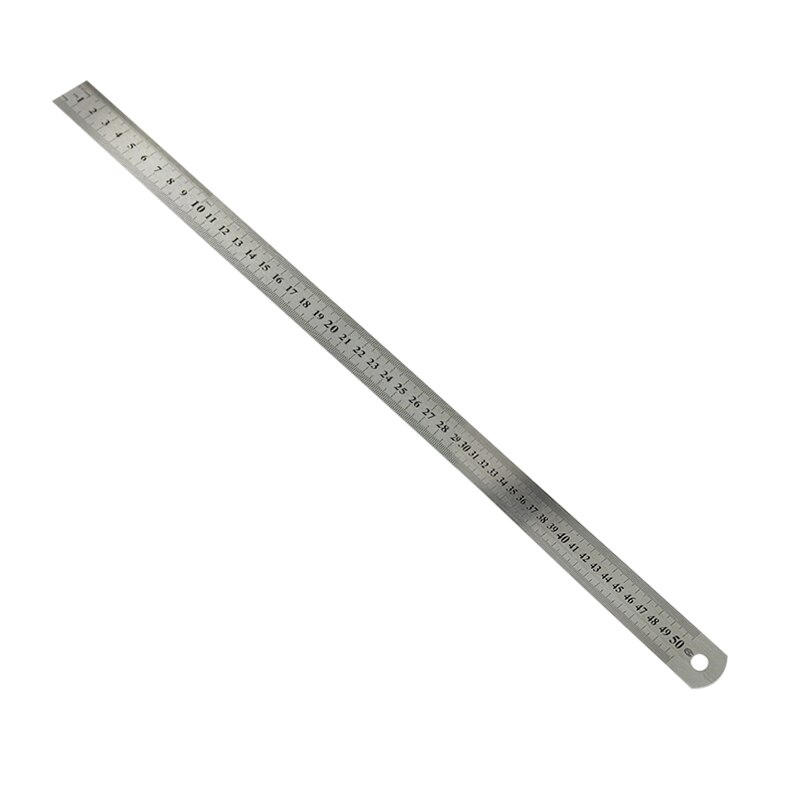 Rustfrit stål metrisk stål lineal dobbeltsidet skala metrisk lineal værktøj måleområde layout 15-100 cm: Bredde 50cm