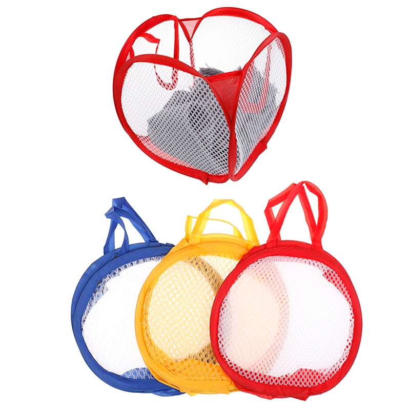 Laundry Basket Pop Up Washing Clothes Bag Foldable Mesh Storage Toy Container Organization Home Storage Household
