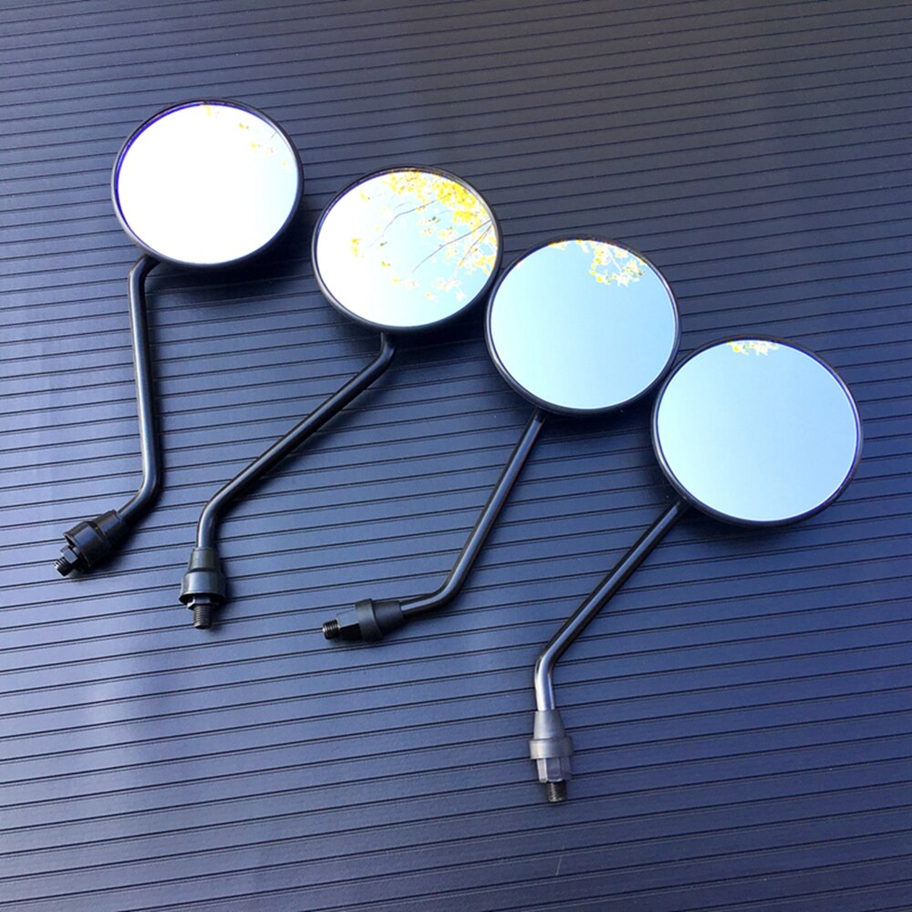 2pcs 8mm/10mm Universal Motorcycle Round Side Back View Mirror motorbike Side Mirrors e-bike Scooter Rearview