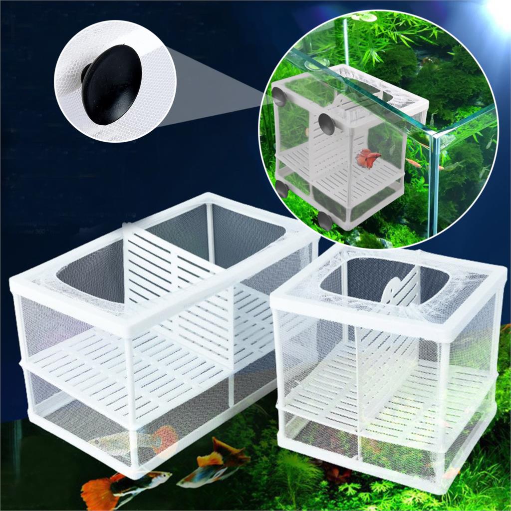 Aquarium Fish Breeding Breeder Box Baby Fish Hatchery Isolation Net Fish Tank Incubator Box Hanging Aquarium Accessory Supplies