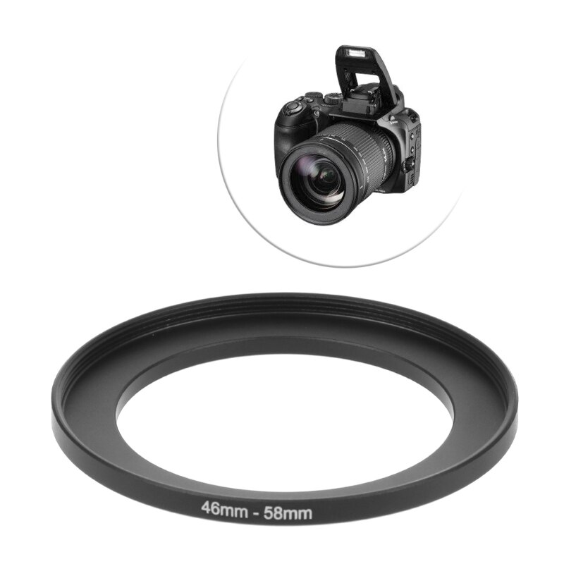 46Mm Tot 58Mm Metalen Step Up Ring Lens Adapter Filter Camera Tool Accessoires