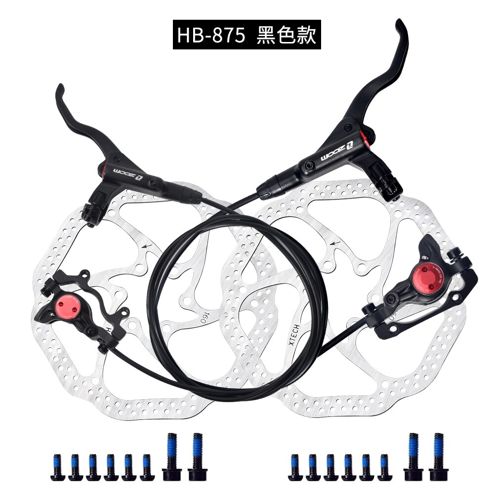 ZOOM-freno de disco hidráulico para bicicleta de montaña, tubo de aceite grueso, antidesgaste, aleación de aluminio, 4 colores, HB-875
