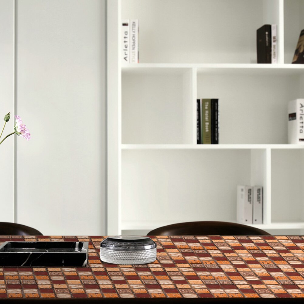 10 unids/set de azulejos de pared de mosaico Vintage, adhesivo impermeable, autoadhesivo, calcomanías de suelo DIY, cocina, baño, pegatina de azulejos para el hogar