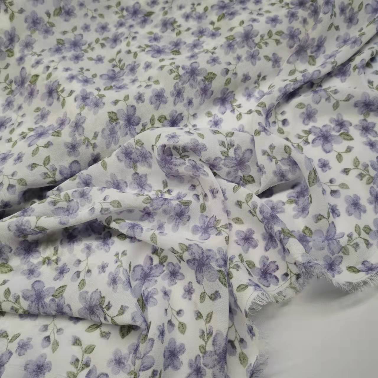 Chiffon Fabric for Dress ON Floral Sewing Craft Material: A