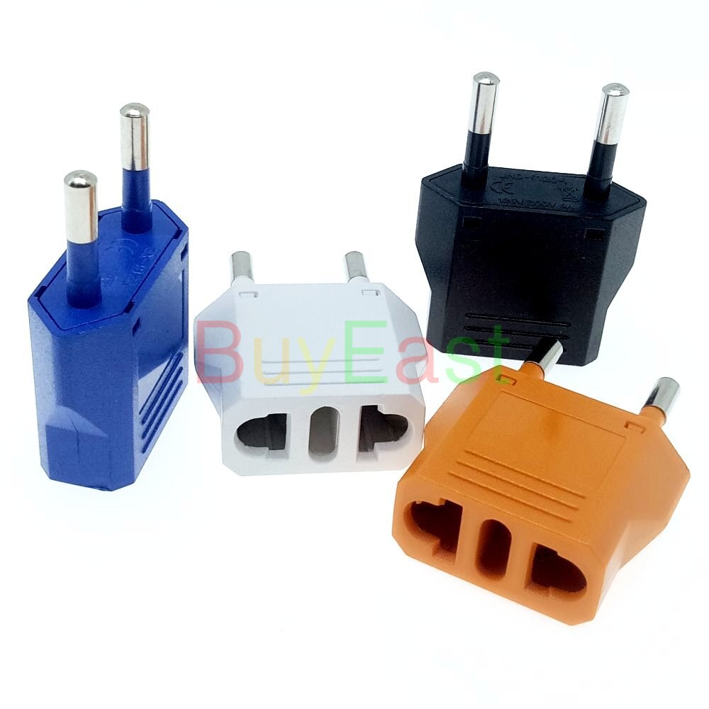 EU Europlug Type C Power Plug Adapter Change US, Italy Plug AC100~250V 10A