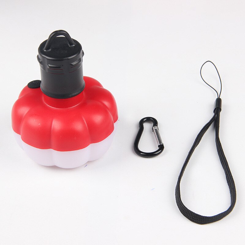 Linterna portátil tienda de campaña bombilla LED Mini lámpara de emergencia impermeable linterna con gancho para colgar para Camping 3 * AAA: B Red