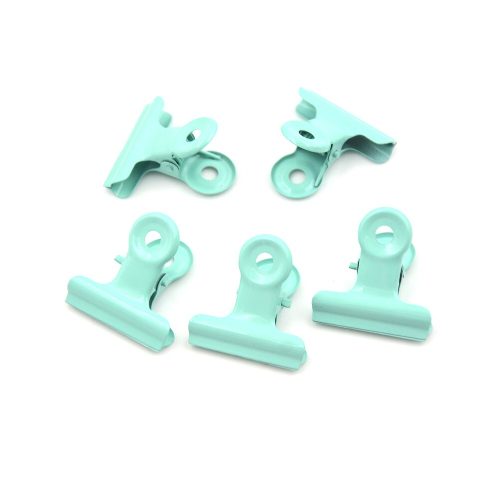 5pcs Colorful Metal Binder Clips Cute Folder Notes Letter Paper Clip Documents Clamp School Office Stationery 12 Colors