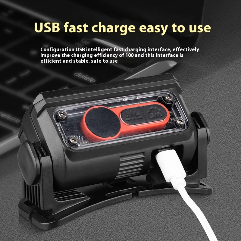 Led Koplamp 6-Mode Krachtige Koplamp Type-C Oplaadbare 18650 Waterdichte Hoofdlamp Voor Kampeerjacht