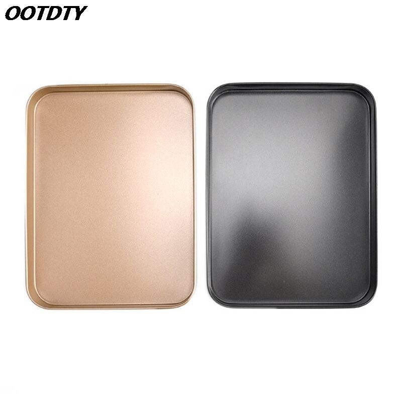 Rectangular Carbon Steel Cake Cheese Pan Cookie Bread Pizza Non Stick Baking Tray Kitchen Bakeware