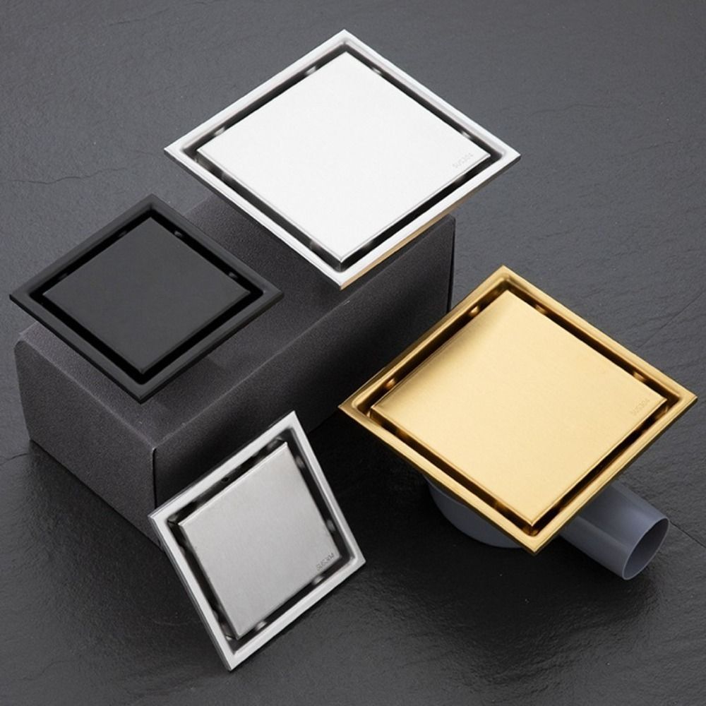 304 Stainless Steel Square Floor Waste Drain Tile Insert Accessories Large Flow Draine Drain Anti-odor Shower Grates Toilet