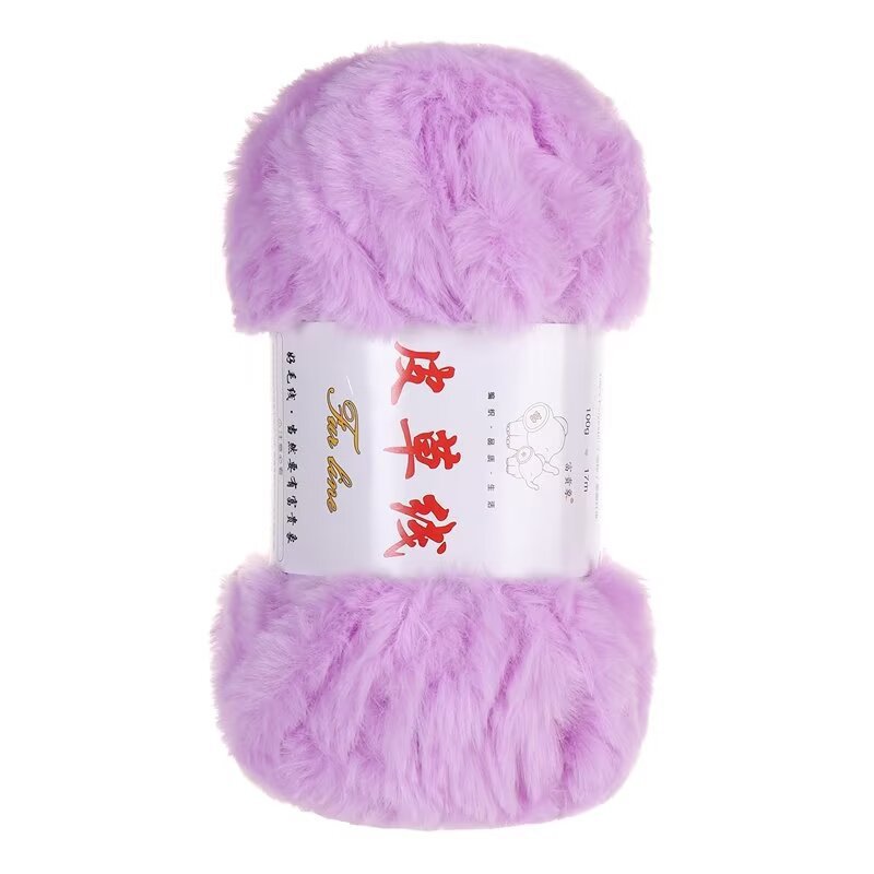 1Pc 100g Super Chunky Bont Garen voor hand breien pluizig zacht warm Gehaakte lijn om trui jas Sjaal Hoed lange pluche draden: Rood