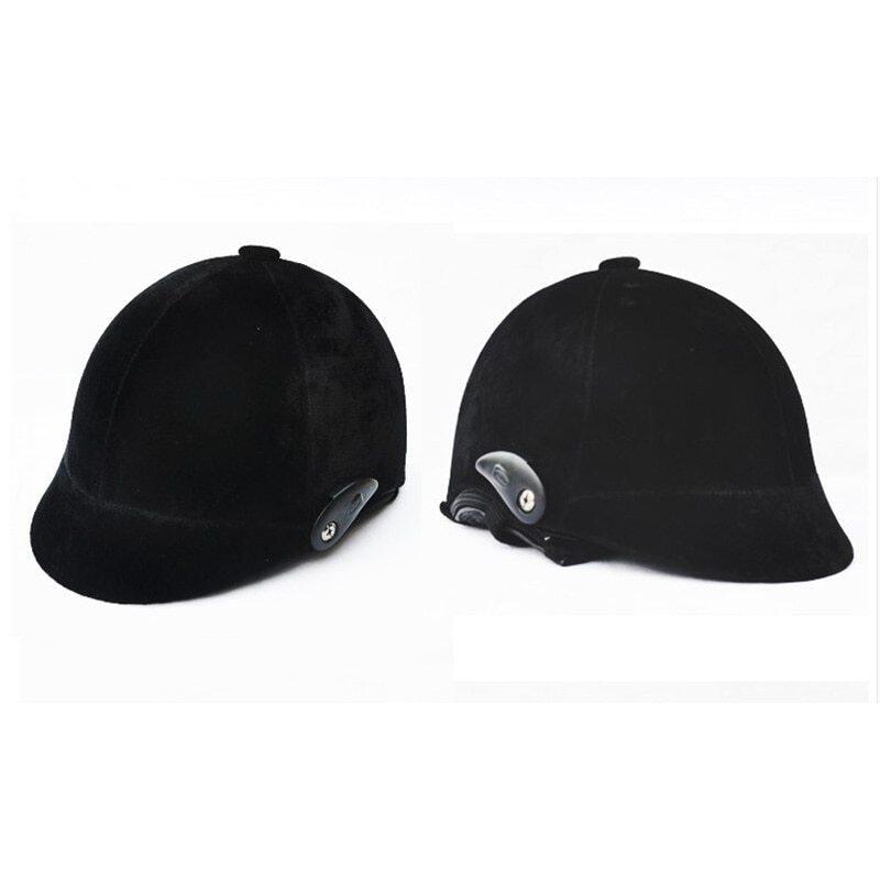 Classical Velvet Adjustable Adult Equestrian Helmet 54-61cm Horse Riding Sports Helmet Riding Cap Equestrian Body Protectors