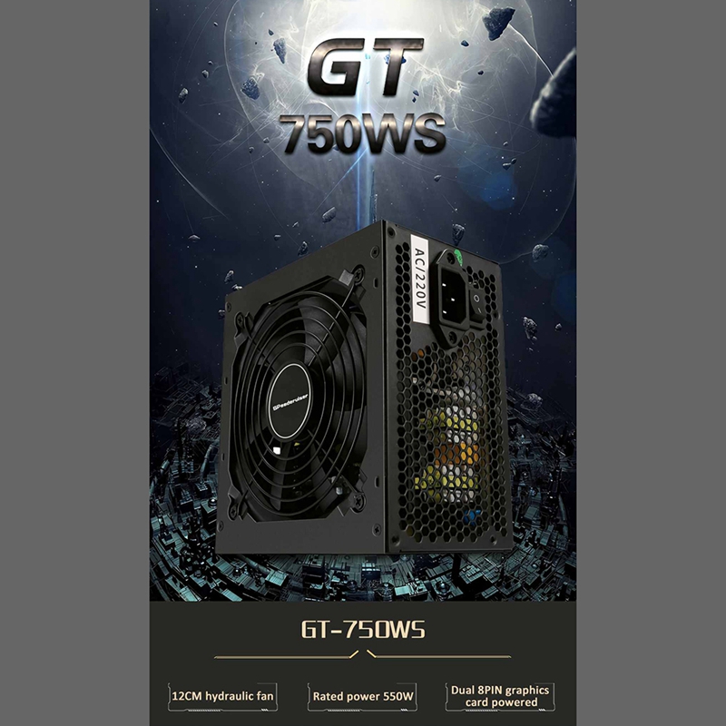 GT-750WS 550W PC Power Supply 80Pin Gold ATX 12V 2.31 Computer Case Chassis Active PFC Power Supply For Desktop Computer