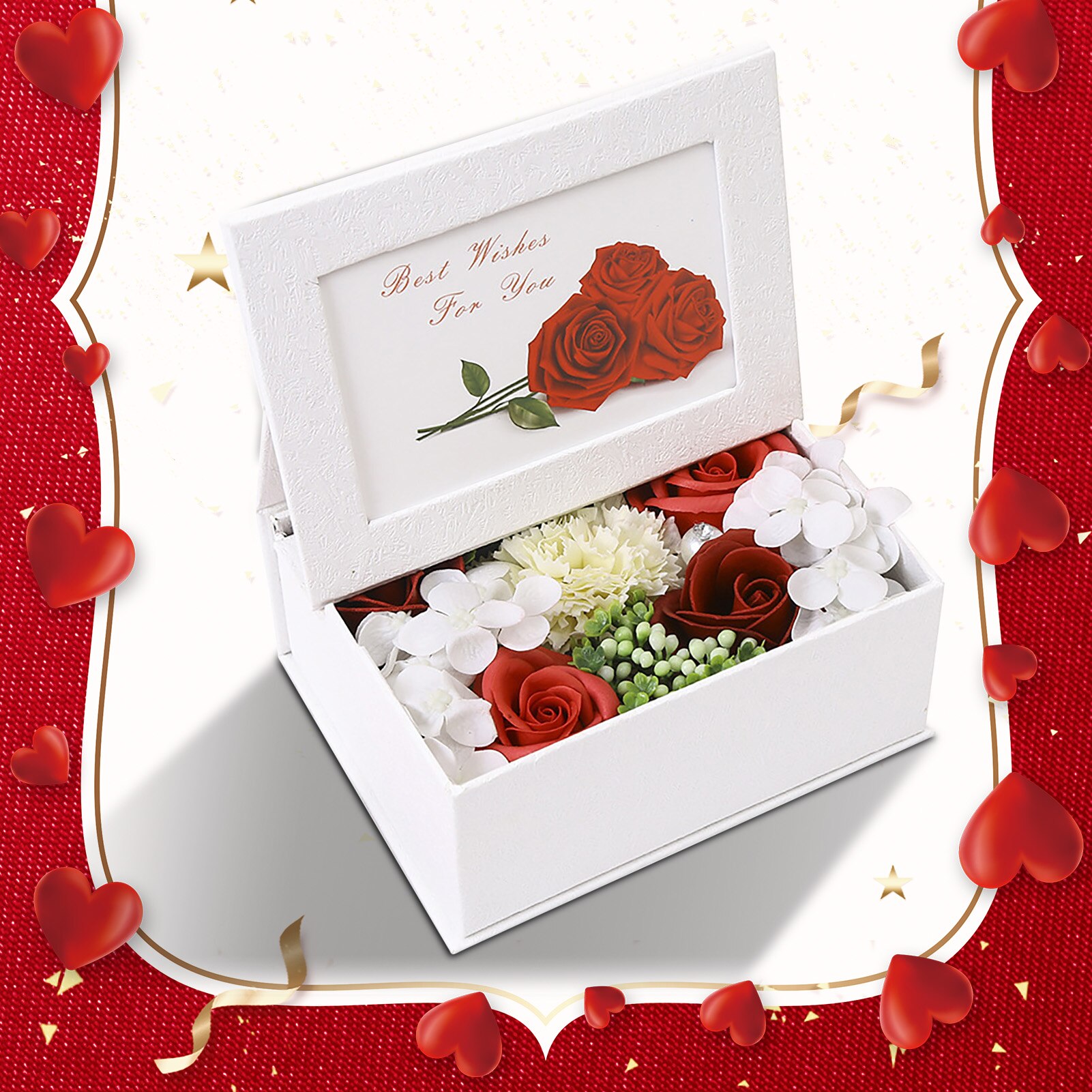 Everlasting Flower Photo Frame Box DIY Frame Rose Flower Emits A Fragrance Like Flowers Perfect For Valentine's Day