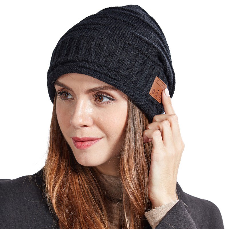 Hoed Met Headphon Winddicht Warm Beanie Cap Hoofddeksels Voor Bluetooth V5.0 Stereo Muziek Draadloze Koptelefoon Hoofdtelefoon Beanie Cap