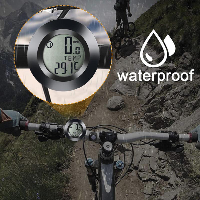 Compteur de vitesse vélo sans fil vélo rond ordinateur compteur kilométrique lumineux affichage LCD étanche vélo compteur de vitesse accessoires