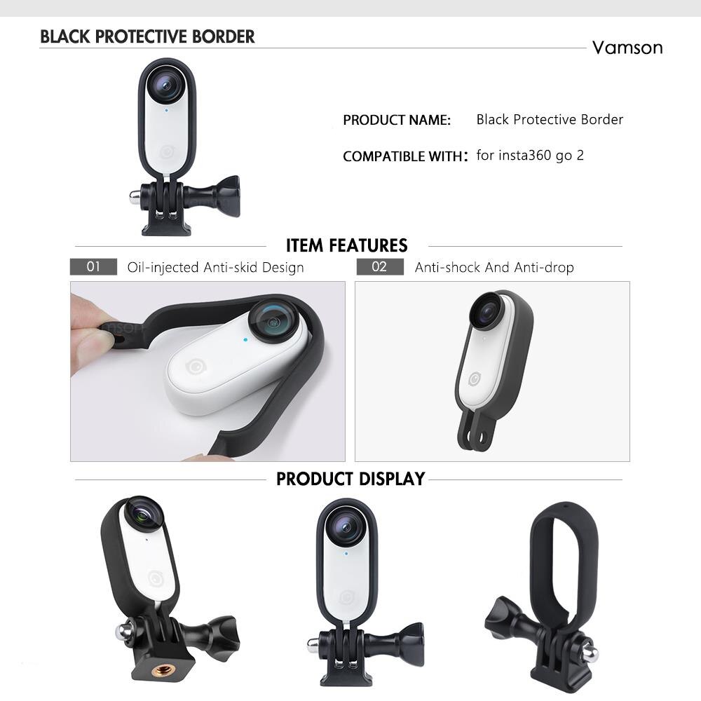 Vamson per Insta360 Go 2 accessori Mini custodia protettiva antiurto portatile custodia protettiva per Insta 360 VP620A