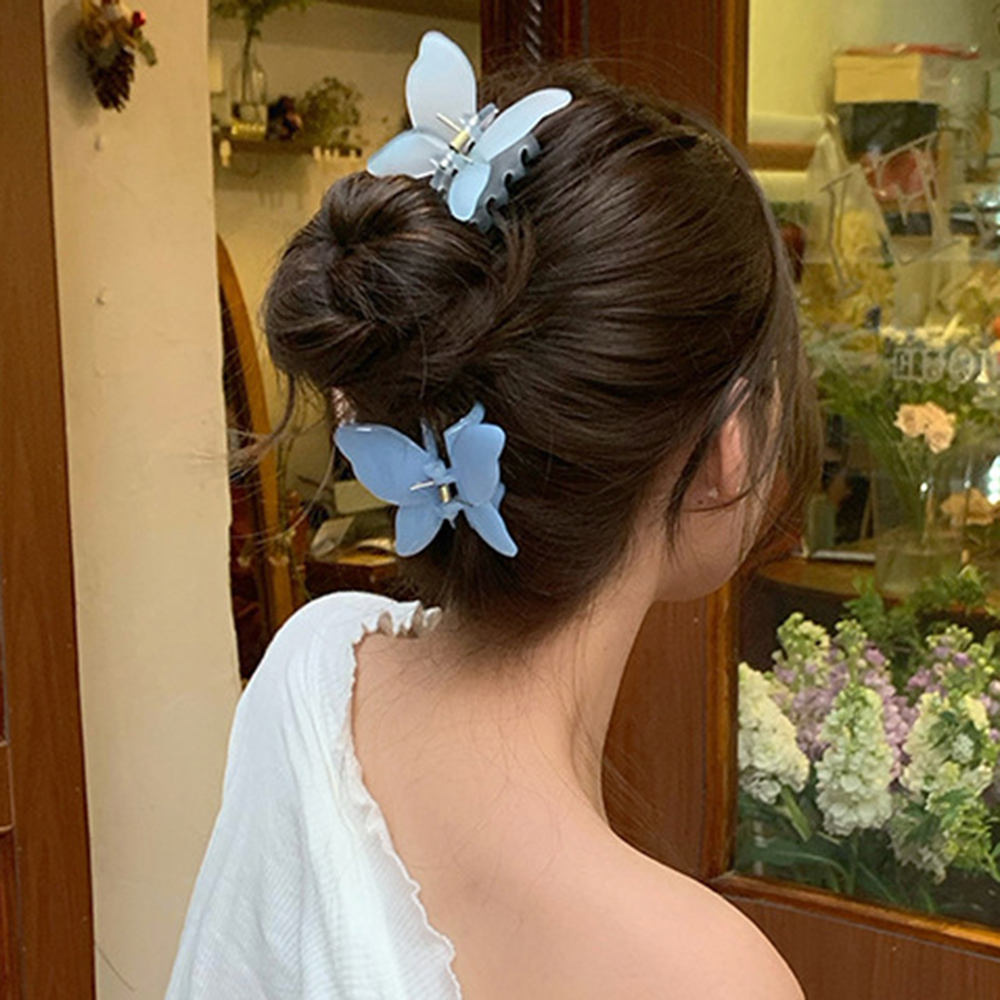 Nueva pinza para el pelo de mariposa de Hada, Clip de cangrejo de Color caramelo, Clip de tiburón de princesa dulce de verano para mujer y niña, horquilla, accesorios para el cabello
