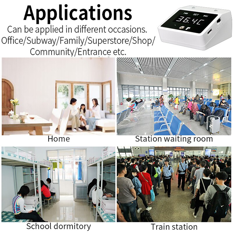 K2 Mini Digitale Non-contact Thermometer Lichaam Thermometer Ir Digitale Infrarood Voorhoofd Muur Thermometer Voor School Office Pub