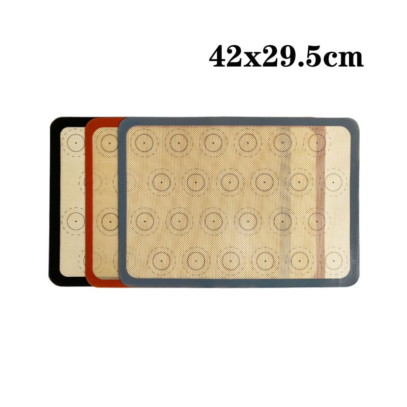 Esterilla de silicona antiadherente para hornear, almohadilla para galletas, para masa esterilla, resistente a altas temperaturas, para horno, de fibra de vidrio: laps gray-42x29.5cm