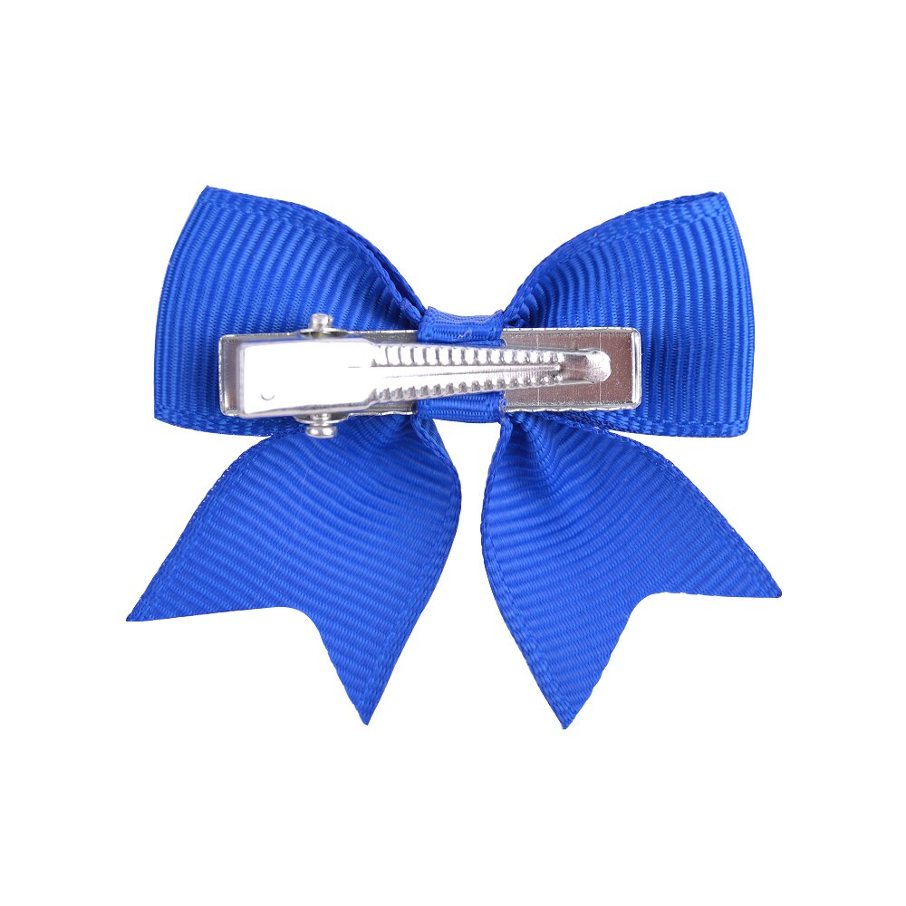 1 Piece Solid Grosgrain Ribbon Bows Hairpin Girl's Hair Bows Boutique Hair Clip Handmade Bowknot Clip For Kids Hair Accessories