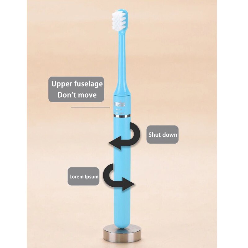 Portable Electric Toothbrush Powerful Sonic Cleaning Home Young Edition Whitening Toothbrush for Adults and Kids